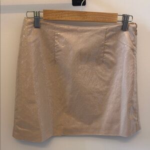 A New Day Tan Cream A-Line Mini Skirt